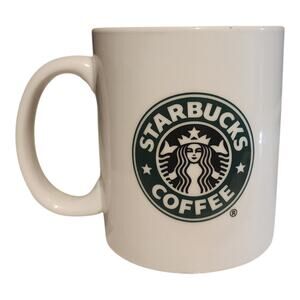 Starbucks White Mermaid Logo Coffee Mug, 2006 12 oz